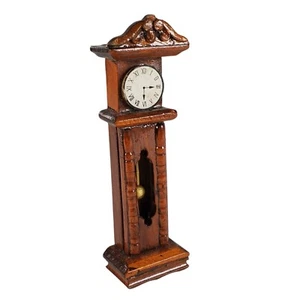 Dollhouse Miniature Grandfather Tall Case Clock 5" - Vintage - Picture 1 of 9
