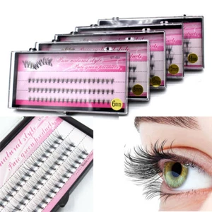 60 Cluster False Lashes Eyelashes Flare Individual Eye C Curl Knotted/Knot Fre ↖ - Picture 1 of 21