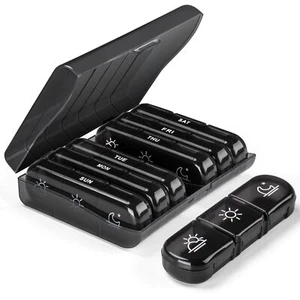 Tablettenbox 7Tage Morgens Mittags Abends,Tragbare Medikamentenbox für Unterwegs - Bild 1 von 4