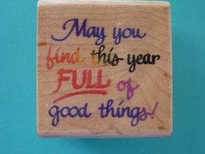 Mögest du dieses Jahr voller guter Dinge finden! - Spruch STAMPENDOUS Gummistempel - Bild 1 von 2