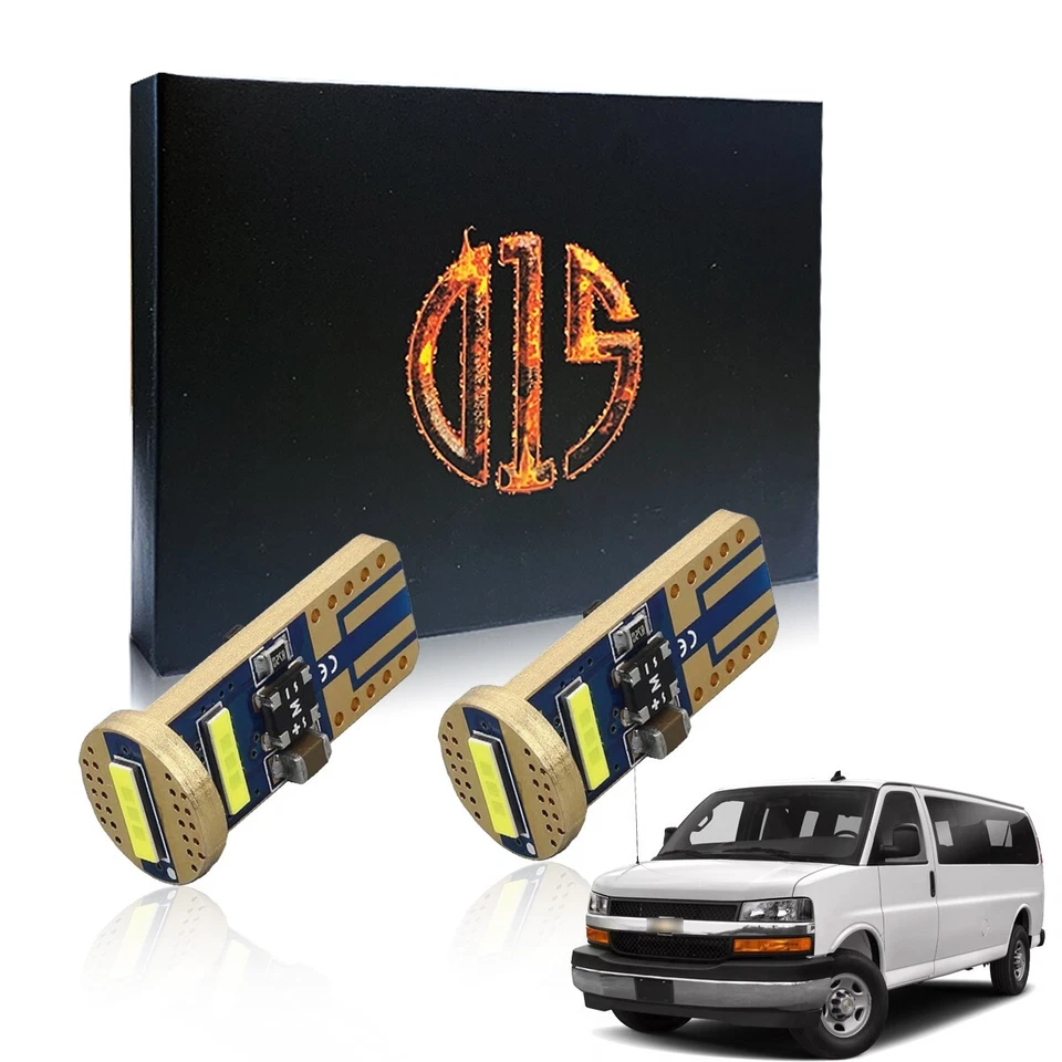 2 x Bombilla LED blanca T10 194 W5W matrícula para Chevy Express 2000-2023 Foto 1 de 4