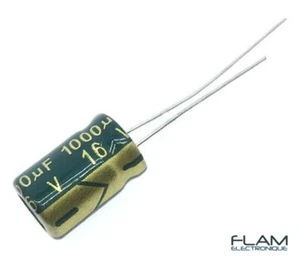 Condensateur électrolytique 16V 1000uF 8x13mm Electrolytic Aluminium Capacitor - Imagen 1 de 2