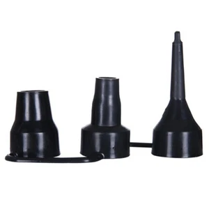 3 Sizes Nozzle Pump Nozzle Head Air Inflator Adaptor Replacement Nozzles Black - Afbeelding 1 van 12