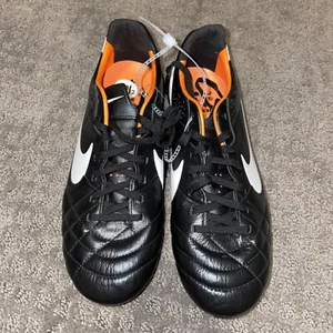 Nike Mens Rare Tiempo Legend IV SG 454330 018 Black Orange Soccer Cleats US 6.5 - Picture 1 of 9
