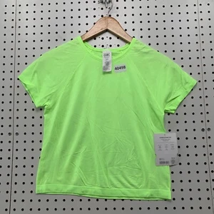 NEW Athleta Girl Top Youth Girls 2XL Size 16 Green Neon Power Up Midi TEE  15x18 - Picture 1 of 19