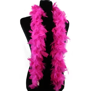 Hot Pink 25 Gram, 4 Feet Long Chandelle Feather Boa, Great for Party, Wedding - Picture 1 of 2