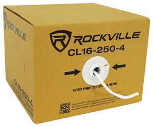 Rockville CL16-250-4 CL2 Rated 16 AWG 250' 4 Conductor Speaker Wire In Ceiling - Picture 1 of 3