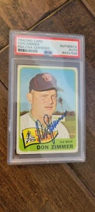1965 TOPPS SIGNIERTE KARTE DON ZIMMER SENATOREN DODGERS CUBS RED SOX METS PSA DNA 233 - Bild 1 von 1