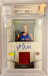 2005-06 Exquisite Collection Rookie Parallel David Lee Auto Jersey AU/42 #69AP - Picture 1 of 2
