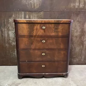 Alte Biedermeier Kommode Nussbaum H102 B94 T50cm - Bild 1 von 14