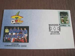 Tuvalu 1986 World Cup, FDC features French team 0c - Picture 1 of 1