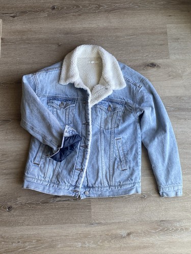 VETEMENTS Giacca camionista oversize PacSun donna taglia XS S giacca denim lavato leggero