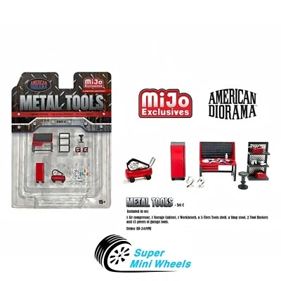 American Diorama 1:64 - Metal Tools Set C - 6 pcs Set - Metal - AD-2419MJ - Image 1 of 2