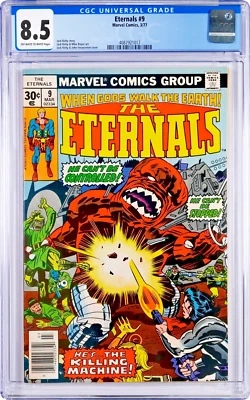 Eternals #9 CGC 8.5 (Mar 1977, Marvel) Jack Kirby, Ikaris, Kro, 1st Sprite app. - Image 1 of 2