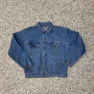 Vintage Travel Smith Shirt Men Medium Blue Button Down Denim - Picture 1 of 4