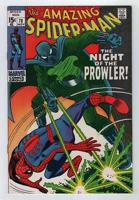 Marvel 1969 AMAZING SPIDER-MAN No. 78 1ST PROWLER FN/VF 7.0+ Gwen Stacy App. - Image 1 of 2