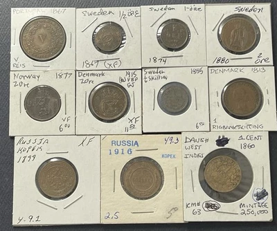 European AE Historic Coins: Lot of 11 - Image 1 of 4