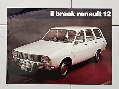 RENAULT  12 Break Depliant Pubblicitario ORIGINALE Testo in ITALIANO - Immagine 1 di 2