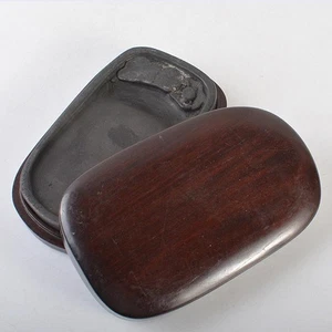 Tinta tallada flor caligrafía china piedra vintage Suzuri Sumi molinillo Shodo - Imagen 1 de 12