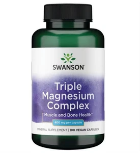 Swanson Triple Magnesium Complex 400mg 100 VCaps - Picture 1 of 1