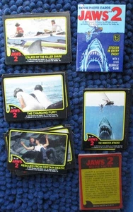 1978 Topps JAWS 2 MOVIE PHOTO TRADING CARD SET + empty wrapper 59 cards #1-59 - Bild 1 von 1