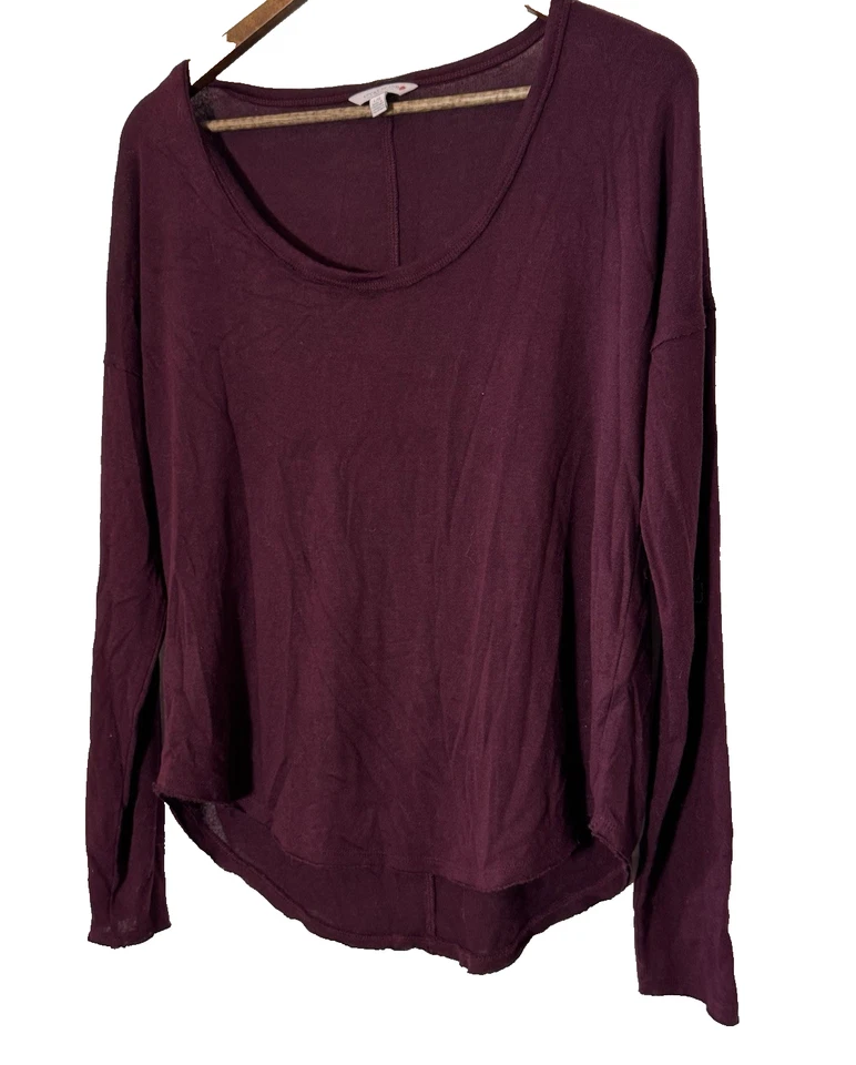 Lucky Brand Mangas Raglán Grandes Henley Manga Larga Suave Púrpura Informal Comodidad Foto 1 de 4