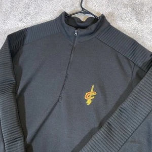 Cleveland Cavaliers Antigua 1/4 Zip Pullover Herren XL schwarz gerippte Ärmel NBA - Bild 1 von 11