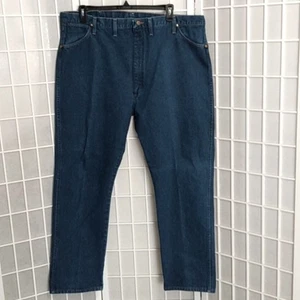 Pantalones de mezclilla Wrangler para hombre lavado oscuro talla 46x32 pierna recta algodón - Imagen 1 de 10