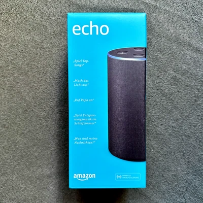 Amazon Echo (2. Generation) – Sehr guter Zustand + OVP + komplett - Bild 1 von 2