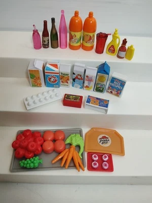 Casa de muñecas Barbie Mattel vintage miniatura plástico juego comida comestibles 27 piezas  Foto 1 de 4