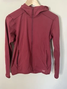 Sudadera con capucha Arc’Teryx Kyanite LT ligera cremallera completa para mujer XS rojo granate - Imagen 1 de 9