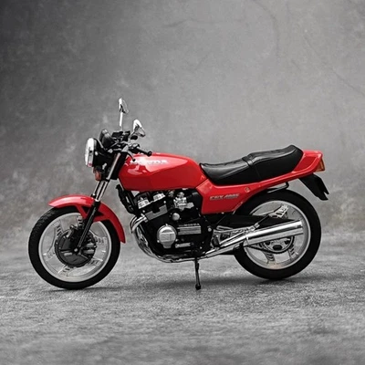 AOSHIMA 1/12 Scale Honda CBX 400F Red Motorcycle Diecast Model Toy Gif - Image 1 of 4