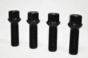 4 X Audi M14 X 1.5, 35mm Filo, Raggio Ruota Bulloni (Nero) - Foto 1 di 2