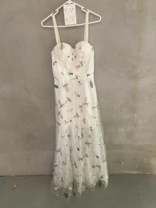 asilio corsetted dress with strap detailed back sz 8 (j89) - Picture 1 of 6