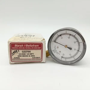 Marsh Bellofram G22705 1/4 NPT Pressure Gauge - Picture 1 of 4