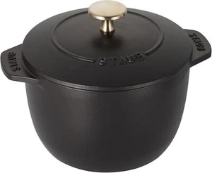 Staub Cast Iron 1.5-qt Petite French Oven - Matte Black, Made in France - Picture 1 of 5