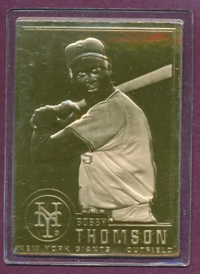 Danbury Mint Bobby Thompson #77 Set Break 22Kt Gold Card Sealed Mint - Image 1 of 2