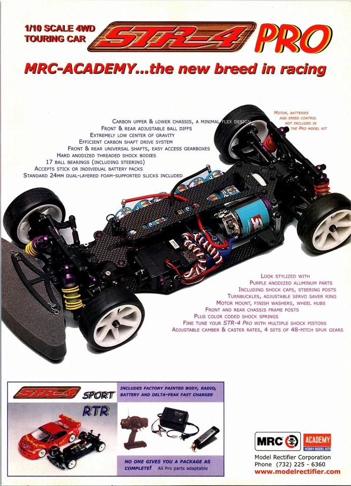 MRC STR-4 Pro RC Touring 1/10 4WD Print Ad Ephemera Wall Art Decor - Image 1 of 1