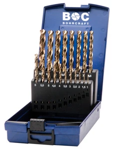 19 teiliges Spiralbohrer Set für härtesten Stahl bis 1400N/mm²  HSS Co8 HSS-E - Bild 1 von 2