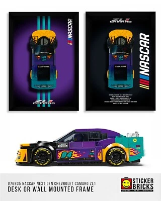 Nascar Next Gen Chevrolet Camaro #76935 Lego Speed Champions Wall Mounted Frame - image 1 of 4