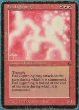 Ball Lightning The Dark VERY HEAVILY PLD Red Rare MTG CARD (ID# 237311) ABUGames