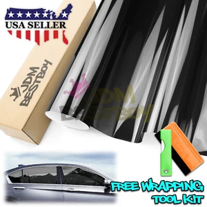 VLT 20% Uncut Roll 30" x 15FT Window Tint Film Charcoal Black Car Glass Office - Picture 1 of 8