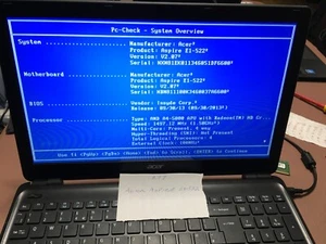 Acer Aspire E1-522 Motherboard 48.4ZK14.03M & AMD A4-500 TESTED WORKS (A*22/277V - Bild 1 von 12