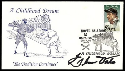 Elmer Valo Signed 1st Day Envelope AUTO B&W Cachet K.C. Athletics MLB (d.1998)! - Image 1 of 2