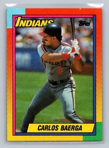 1990 Topps Traded Pack Version RC Carlos Baerga #6T Cleveland Indians