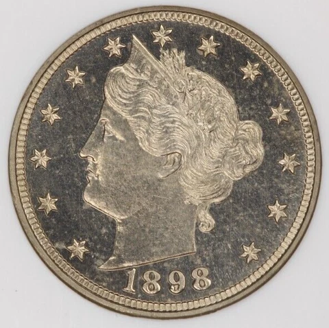 1898 Liberty Head V Nickel 5c NGC - PF63 PR63 Proof Looks Cam Cover