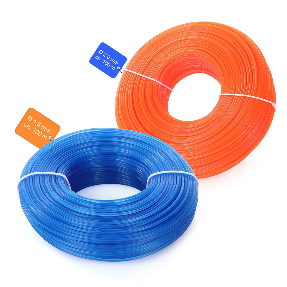 Trimmerfaden Mähfaden 1,6 / 2,0 mm x 100 m für Rasentrimmer und Freischneider - Bild 1 von 1