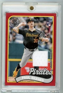 2024 Topps Update Paul Skenes RC /25 RED 1989 Topps Relic Pirates - Picture 1 of 2