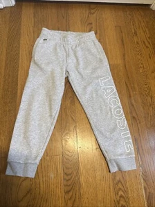 Lacoste Kids Sweatpants Gray Size 6 - Picture 1 of 3