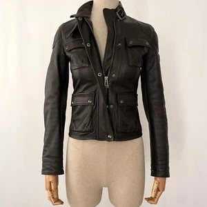 BELSTAFF Brown Leather Jacket size 38 - Picture 1 of 9